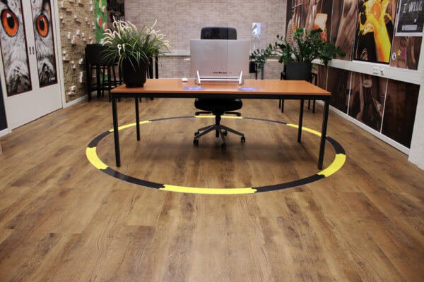 Zitstadiscounter.nl Social-Distance-foam-vloerklever